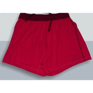 NEW Womens Small NIKE Dri Fit Training Shorts Elastic Waist Red 613596 691
